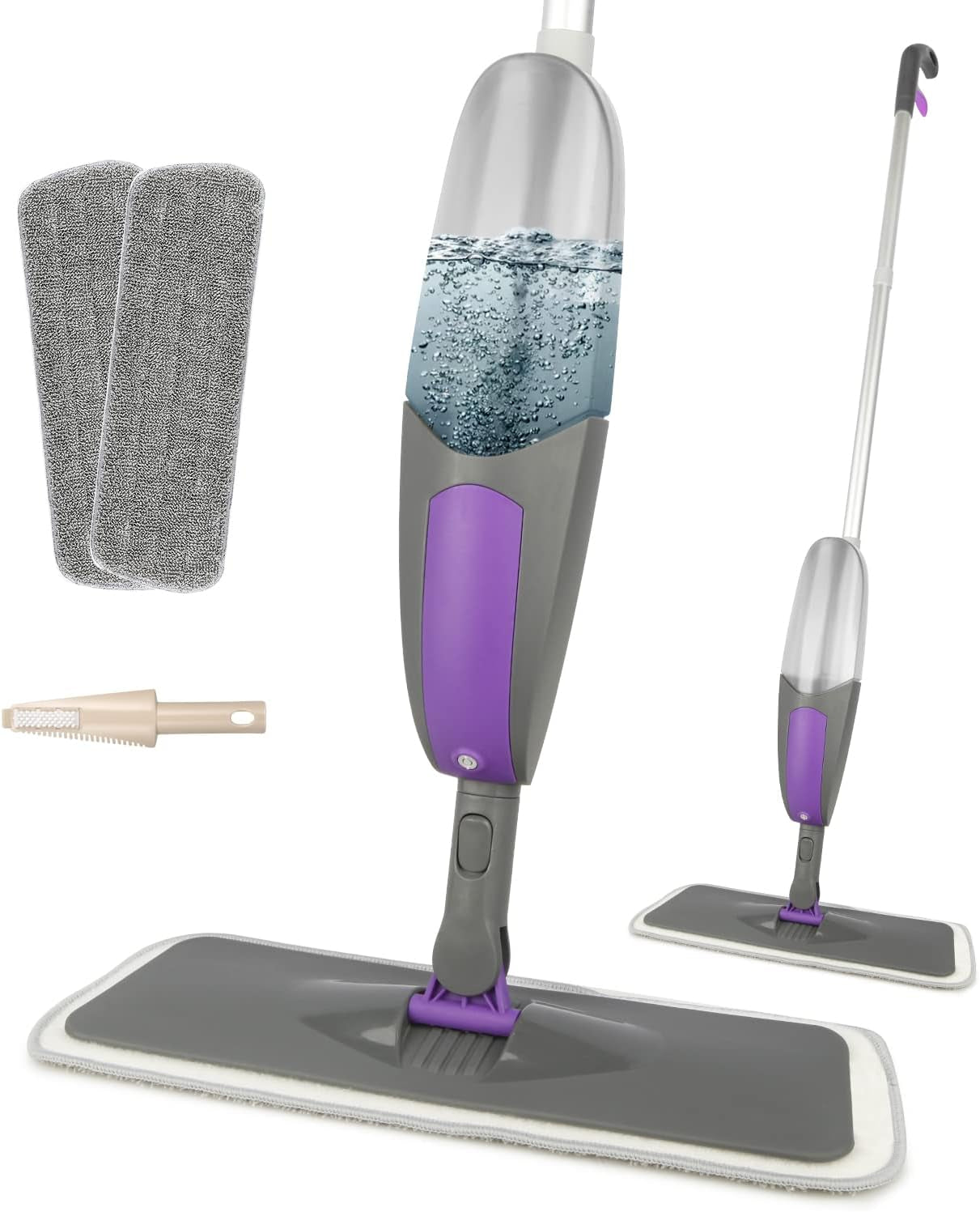 Microfiber Spray Mop with Refillable Bottle and Washable Pads - Ideal for Hard Floors