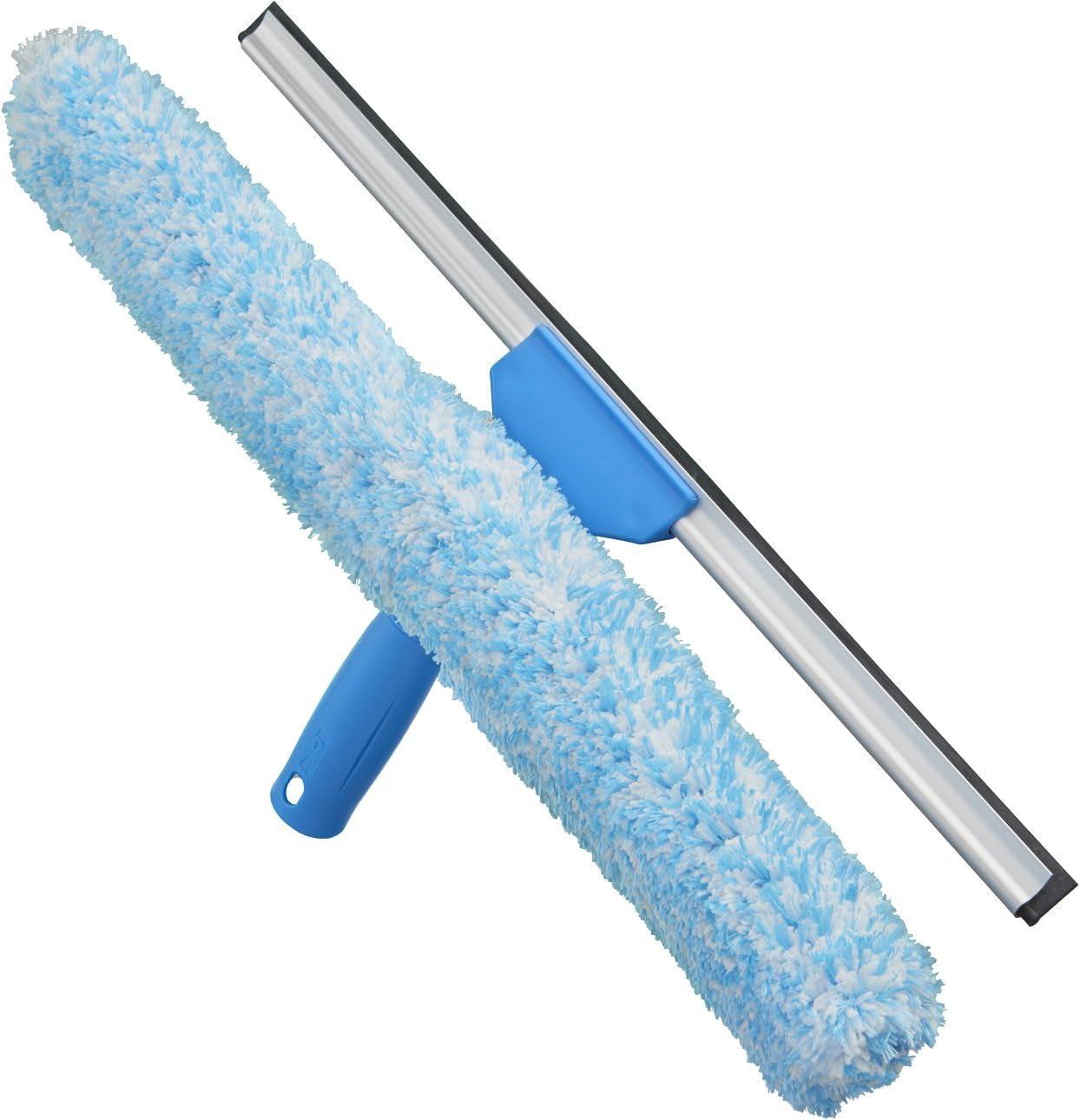 2-in-1 Professional Squeegee & Scrubber - 18" Window Cleaning Tool