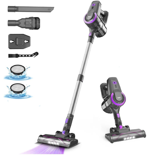 "Powerful Cordless Stick Vacuum: 20Kpa Suction, 2200mAh Battery, Lightweight, Ideal for Hardwood Floors & Pet Hair"