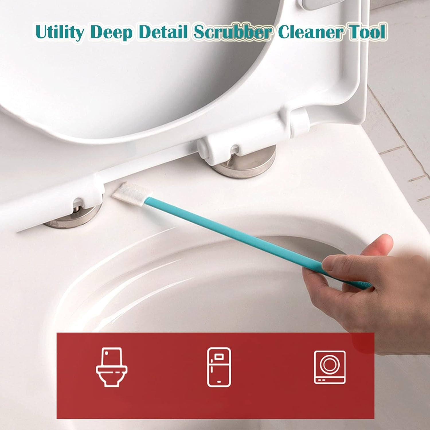 Crevice Cleaning Tools Kit with Disposable Toilet Brush - Set of 20