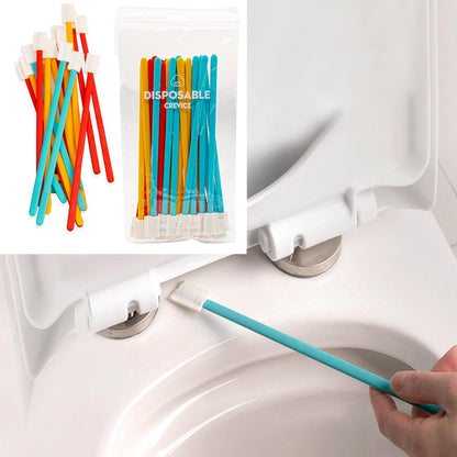 Crevice Cleaning Tools Kit with Disposable Toilet Brush - Set of 20